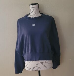 Adidas Women's Navy Crewneck Sweatshirt